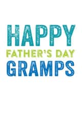 Classic Typography Fathers Day Card - Grandad - Happy father's Day Gramps created by Do You Punctuate?