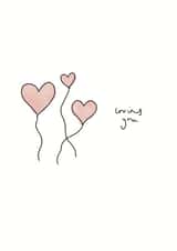 Heart Balloons Sending Love Card created by Lib's Cards