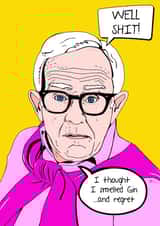 Leslie Jordan funny Card created by Olivia Dimery