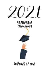 2021 Graduate congratulations card created by Personalised by Nic
