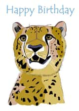 Cheetah Birthday Card created by CoolArt2021