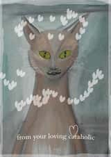 Beautiful cat loving card created by art by thurston