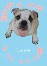 Send this lovely pooch card to your loved one created by art by thurston