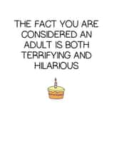 Funny adulting birthday card created by Letters & Lines