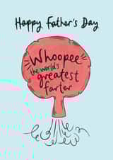 Whoopee Greatest Farter Father's Day Card created by Muses & May 