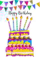 Fancy Birthday Cake Card created by Sitting Knitting