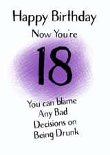 Funny 18th Birthday card created by Loui's Funky card Designs