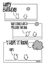 cheeky birthday card created by bumskin