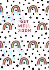 Get Well Soon Rainbow Dalmatian Spot Card created by Dolly’s Doodles