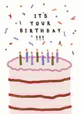 Birthday confetti cake card created by Louisa Taylor