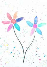 Hand Drawn Flowers Card Design created by Hobo Zobo