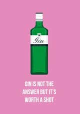 Funny Gin birthday card created by Pookie Studio
