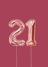 21st birthday balloon card  created by Fiona Sutherland