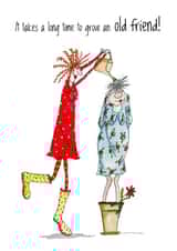 Getting older fun birthday card for special friend. created by Sarah Boddy