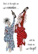 Night out celebration card. created by Sarah Boddy