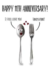 11th ‘Steel’ Anniversary Card created by picsandsquiggles