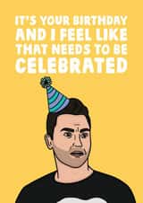 David Rose Schitts Creek Birthday Card 1000 created by Studio Doodles