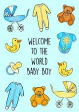 Welcome to the World Baby Boy created by Poppy & Mabel