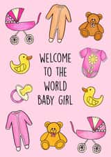 Welcome to the World Baby Girl  created by Poppy & Mabel 