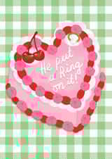 He Put a Ring on It! - Engagement Cake Card created by The Stylist Illustrates