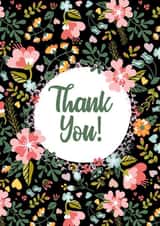 thank you card with flower created by Little Cham Cham