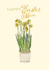 Happy Easter Daffodils card for Mum created by Anna Kuvarzina