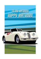 Classic Car XK120 for Husband's birthday created by RetroMotion Artwork