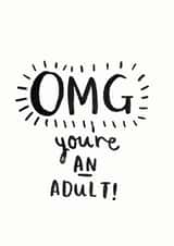 OMG You're An Adult, 18th Birthday Card created by Ellie Ellie