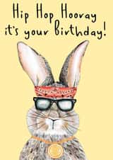 Rabbit Animal Hip Hop Birthday Card created by Amy Florence Design