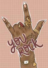 You Rock Congratulations card created by Tee Ansell Draws