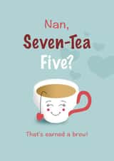 Tea loving nan 75th birthday card created by Digital Waves