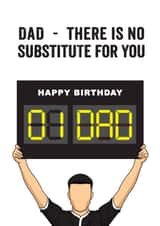 'No Substitute' Football Birthday Card for Dad created by Of Life & Lemons Ltd.