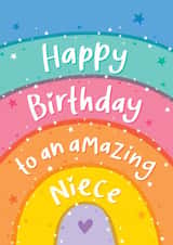 Amazing Niece Rainbow Birthday Card created by Macie Dot Doodles