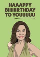 Luann de Lesseps Real Housewives of New York, Birthday Card created by YOB & YAG