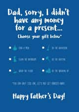 No money but I'll do the chores Father's Day Card created by BEECH & ELM