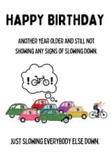 Another year older cycling birthday card created by Jan Munro