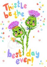 Punny Thistle Wedding card - congratulations card created by Pink Pea
