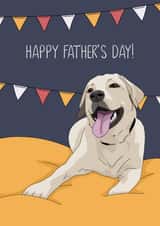 Cute Golden Labrador or Retriever Father's Day card! created by Evie Garnett Designs