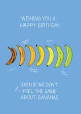 Banana Ripeness Scale Birthday Card created by Becky Wood