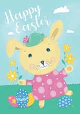 Happy Easter cute bunny card created by Georgina Moir