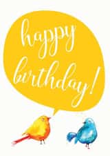 A quirky bird lover Happy Birthday card created by Georgina Moir