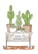 Say Happy Birthday with House Plants created by Helen Ridley Illustration