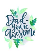 Awesome Leafy Father's Day Card created by V&Me Paperie