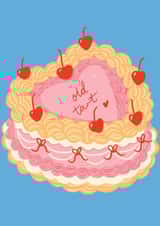 Old Tart Birthday Cake Card created by Emmy Lupin Studio 