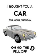 Funny car birthday card 1001 created by Treacle Bum