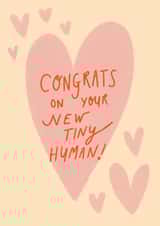 Congrats On Your New Tiny Human New Baby Card created by Design by Gracie