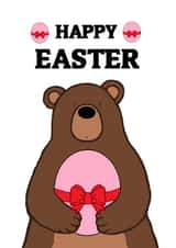 Happy Easter Bear card created by CARDTOON