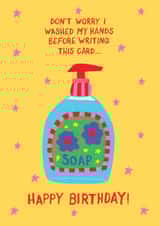 Soap birthday card created by The Blue Castle Co