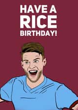Declan Rice Birthday Card created by Elgo Designs