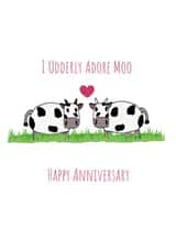 I Udderly love moo cow anniversary card created by Missycards